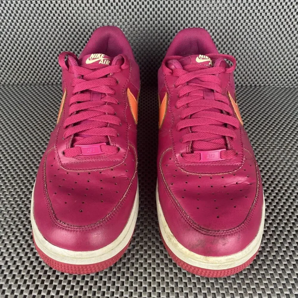 Nike Air Force 1 Low LV8 World Tour Fireberry Sneakers Mens 10 Pink Lace Up